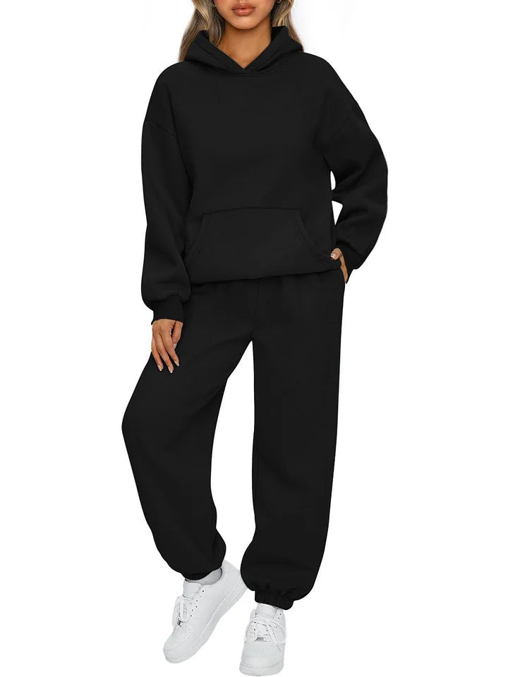 Cherith - Conjunto de Sudadera con Capucha de Dos Piezas Casual Estiloso