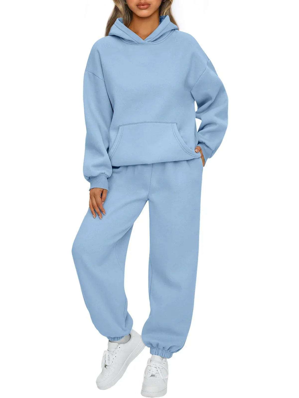 Cherith - Conjunto de Sudadera con Capucha de Dos Piezas Casual Estiloso