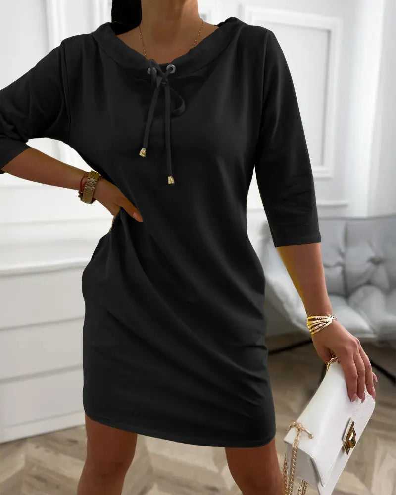 Leolia - Vestido con Capucha Casual Estiloso