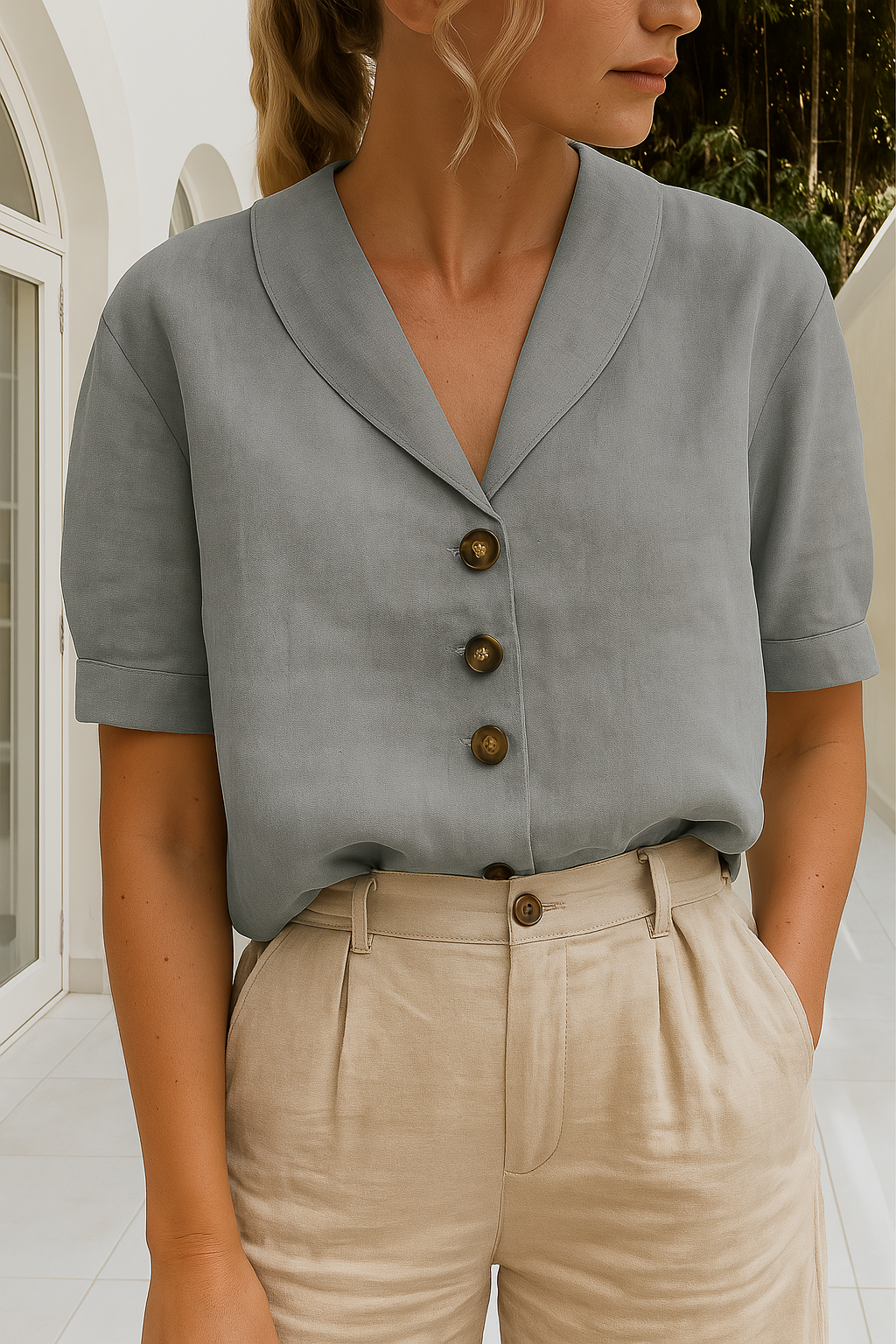 Evelinda - Blusa casual elegante