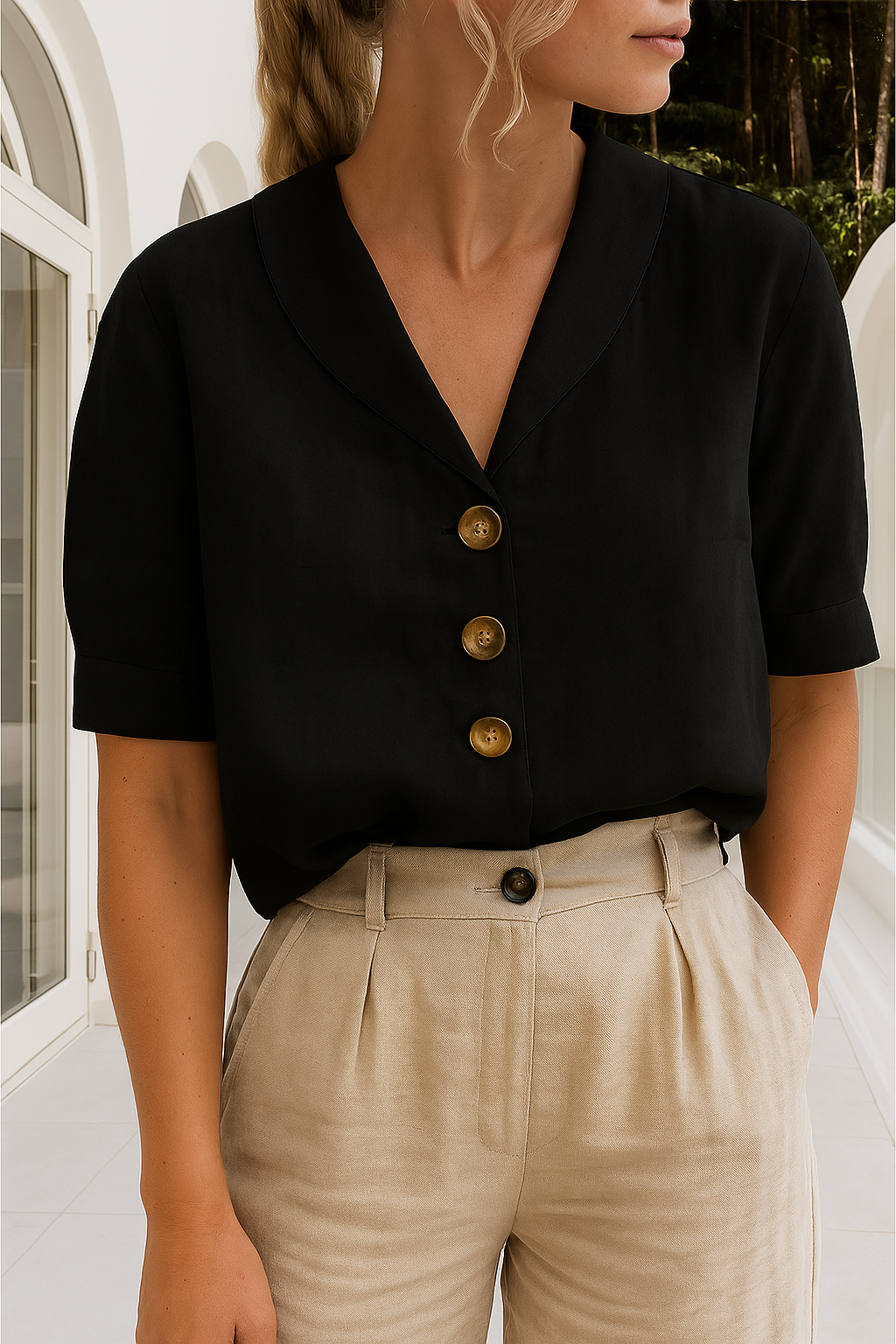 Evelinda - Blusa casual elegante