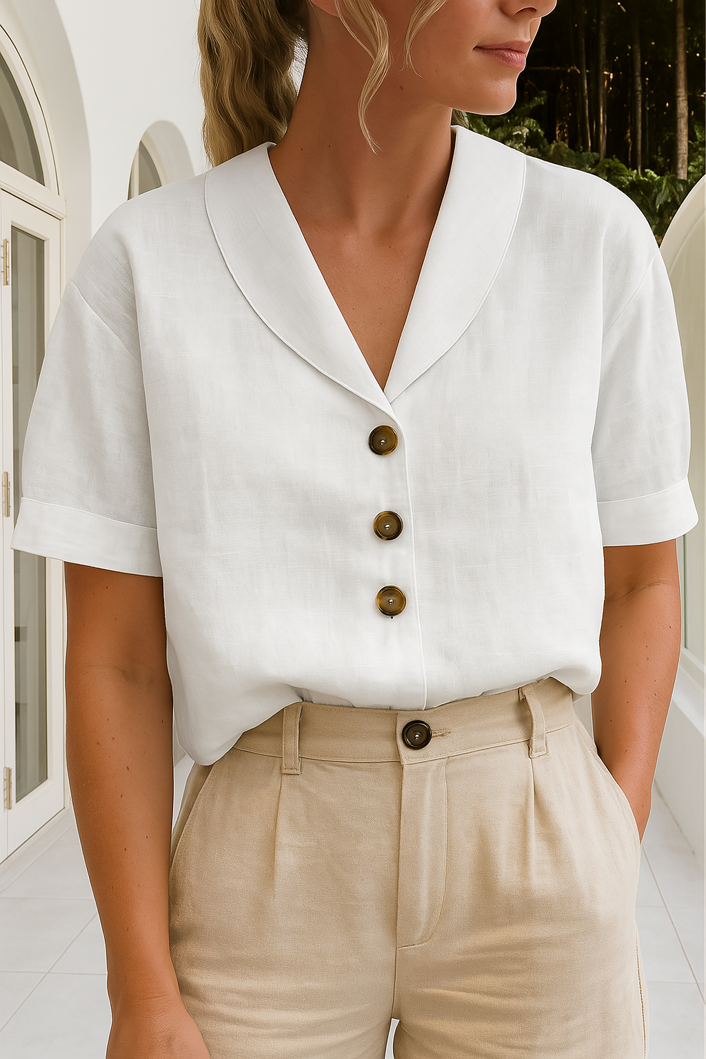 Evelinda - Blusa casual elegante