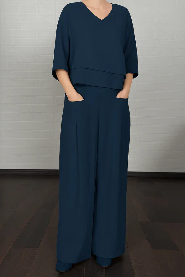 Milana - Conjunto de Dos Piezas Casual Elegante