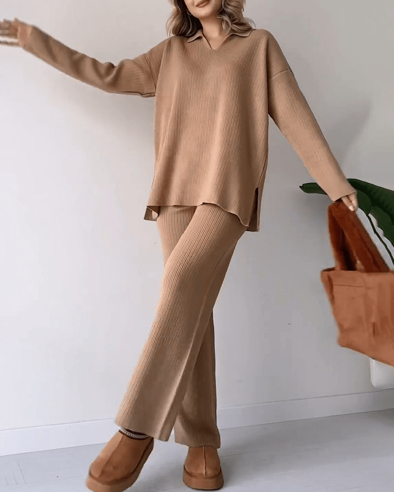 Aislene - Conjunto de Dos Piezas Casual Elegante